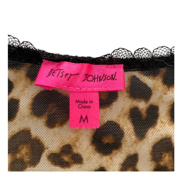 Cheetah Print Lingerie Romberg style by Betsey Johnson, Size Medium - Picture 3 of 5